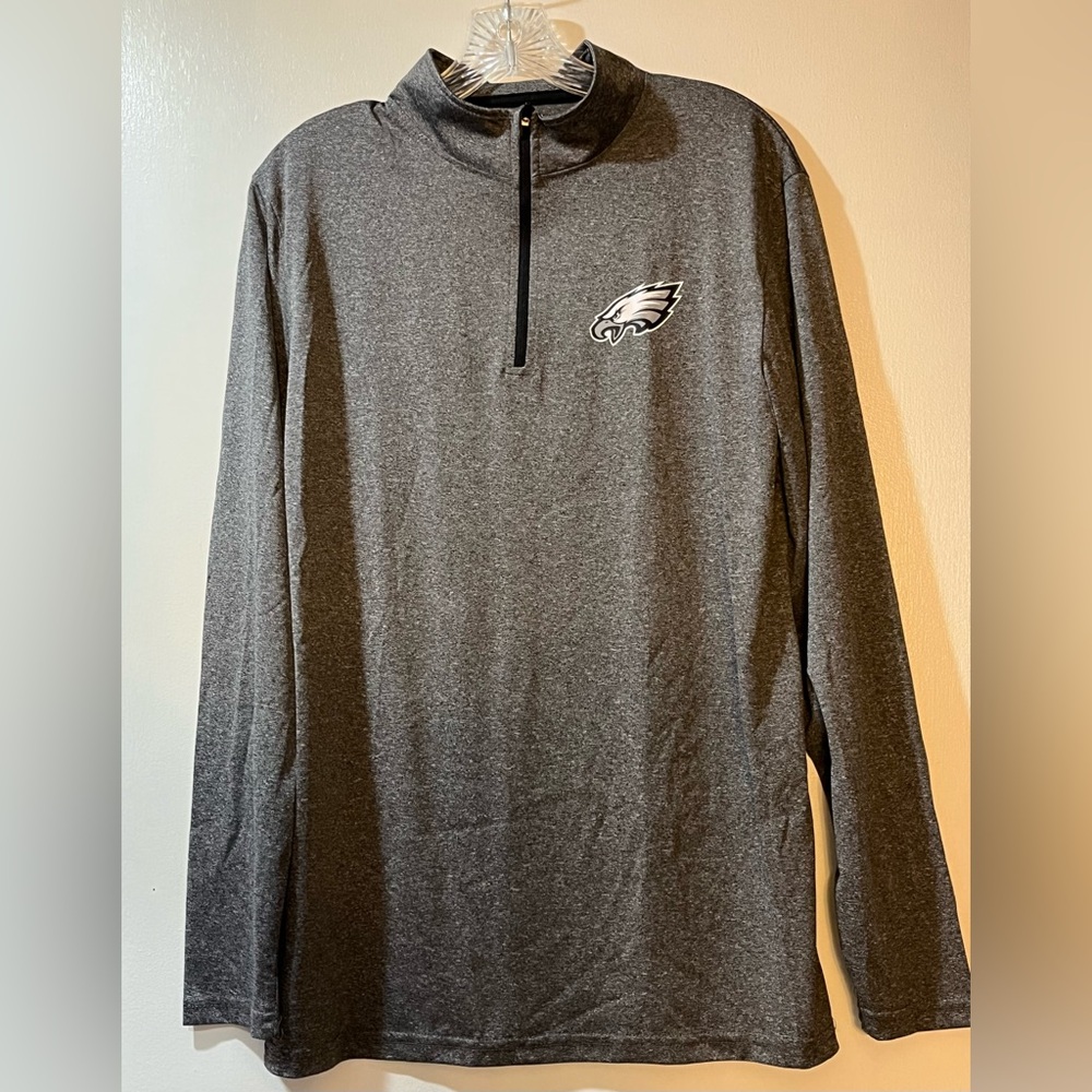Philadelphia Eagles Quarter Zip Pullover NFL Team Apparel Mens Sz Medium